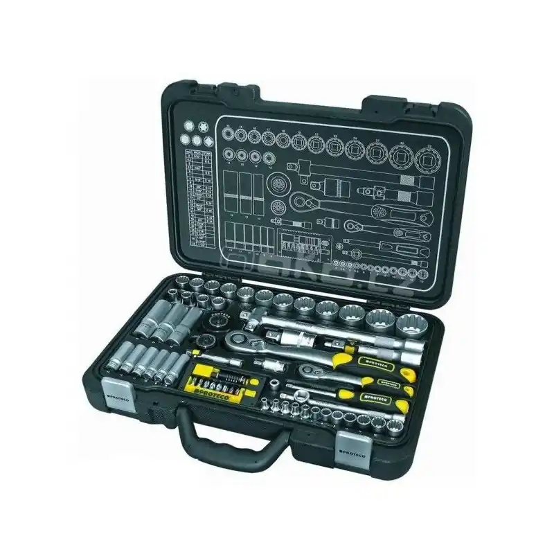 Sada gola 1/4" + 1/2" 4 - 32mm 60dílná PROTECO