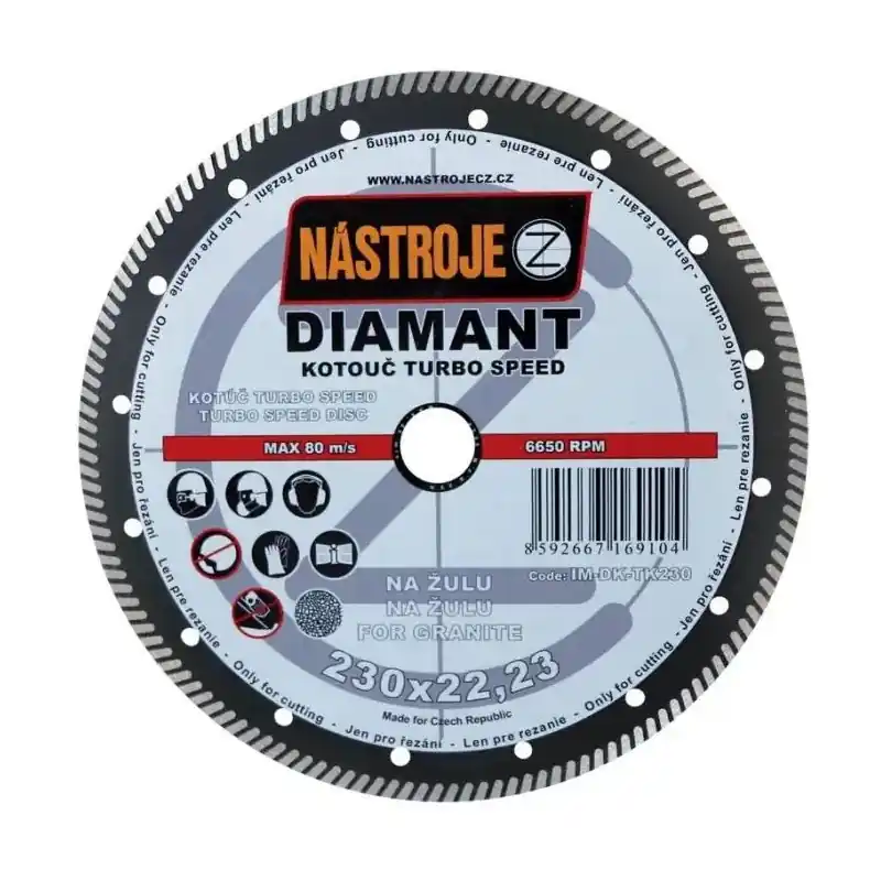 Kotouč diamantový TURBO SPEED 230x2,0x22 mm na žulu