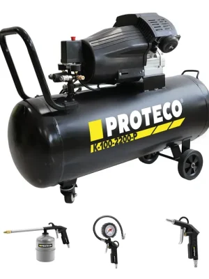 kompresor 2,2kW, nádoba 100L + sada pneumatického nářadí 5-dílná