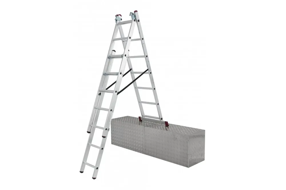 žebřík trojdílný 3x6 KRAUSE s úpravou na schody 170/240/365 cm