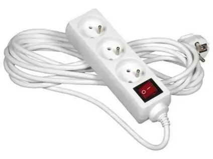 kabel prodlužovací 5 m (3 zásuvky) průřez 1,5mm2