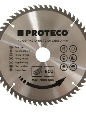 kotouč pilový SK 210 x 2.6 x 30 60z + redukce 30/20 mm