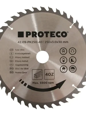 kotouč pilový SK 250 x 3.0 x 30 40z + redukce 30/20 mm