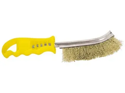 kartáč ruční jednořadý MsFe, žlutá plast.rukojeť