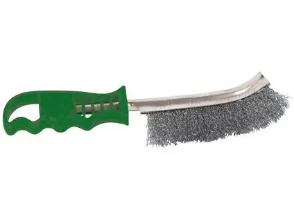 kartáč ruční jednořadý NEREZ, zelená plast.rukojeť