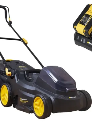sekačka akumulátorová 40 V, záběr 38 cm, 500 W + 2 akumulátory 4 ah + nabíječka dual