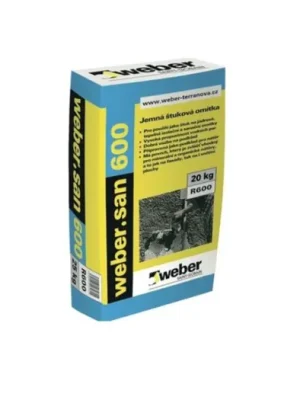 Weber.san 600 - jemná štuková omítka - 20kg /48ks/pal/ sanační