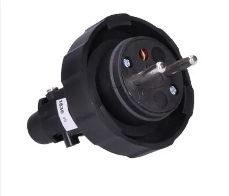 Zástrčka gumová do vlhka, přímá, IP65, černá /P78/
