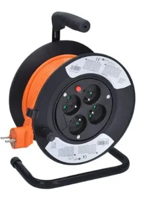 4z prodlužovací přívod na bubnu, 15m, oranž. kabel 3x 1 /PB22O/