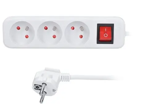 3z prodlužovací přívod, 10m, 3 x 1mm2, bílý, vypínač /PP16/
