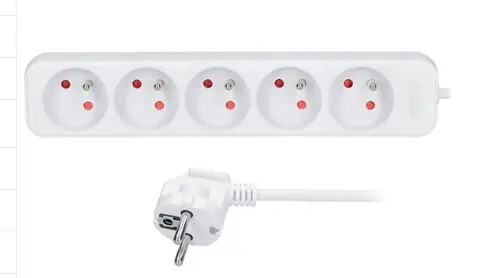 5z prodlužovací přívod, 1,5m, 3 x 1mm2, bílý /PP40/