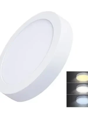 7 LED panel přisazený, 18W, 1530lm, 3,4,6000K, kul.,bílý /WD172/