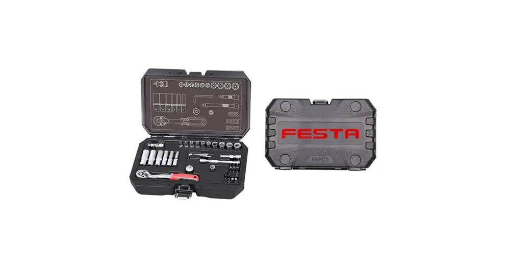 Gola sada PROFI, 36 ks, 1/4", plast obal, CrV, FESTA