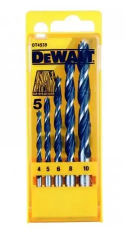 Sada vrtáků do dřeva, 5ti dílná /4,5,6,8,10mm/ DeWALT DT4535-QZ