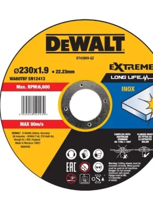 DeWalt, řezný kotouč na kov 230*2mm /DT43909-QZ/