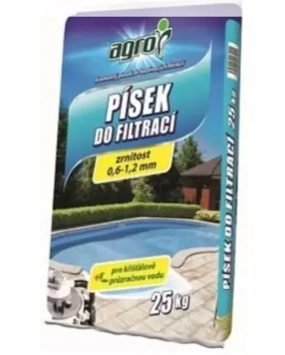 PÍSEK DO FILTRACE AGRO 0,6-1,2mm 25kg /40ks/pal/