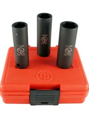 Souprava nástavců 1/2" 17-19-21mm prodloužené kované 3ks SS413DTW