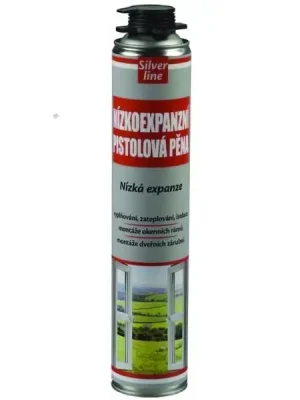 Pěna nízkoexpanzní pistolová 750ml kartuše - žlutá Silver Line