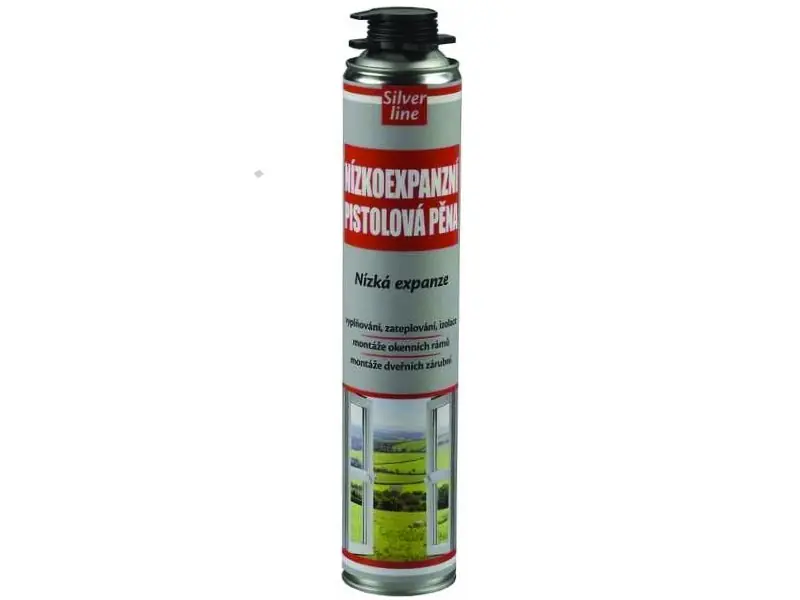 Pěna nízkoexpanzní pistolová 750ml kartuše - žlutá Silver Line