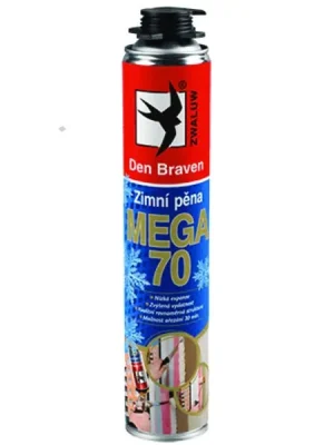 Pěna zimní nízkoexpanzní pistolová 870ml MEGA - žlutá