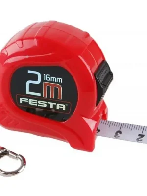 Metr svinovací 2m x 16mm s karabinou na klíče FESTA