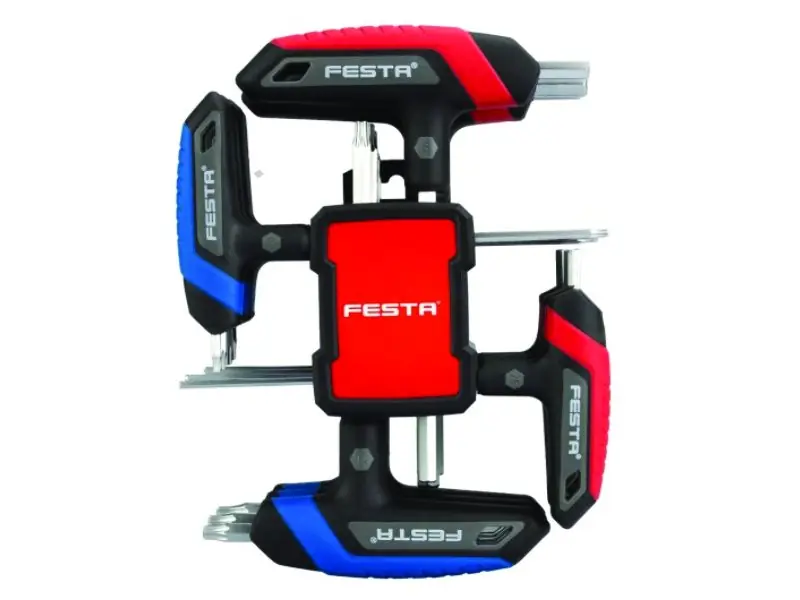 Sada klíčů "T" Inbus 2,5-10,0 mm / Torx T10 - T45 CrV 14ks FESTA