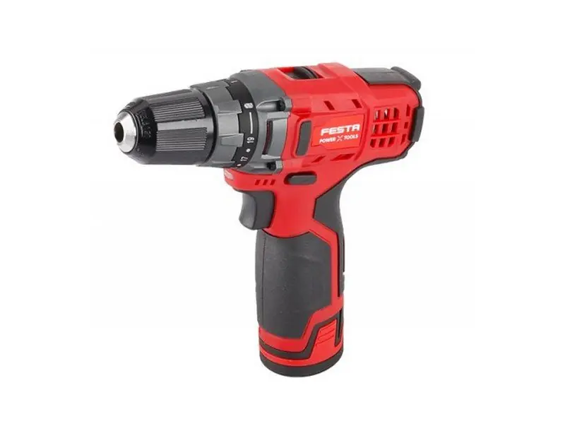 Aku šroubovák vrtací 10mm Li-Ion 12V/1,5Ah - kufr FESTA
