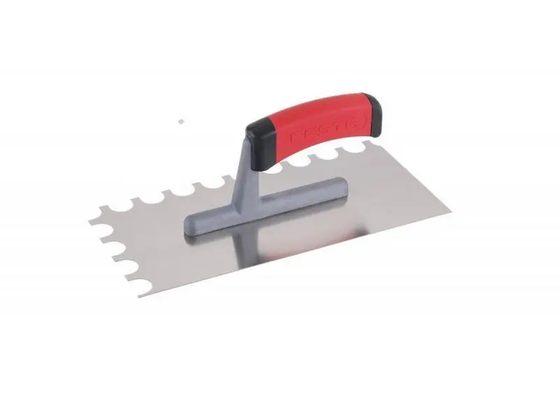 Hladítko zubové 280x130x1mm zub O16 nerez/gumová ručka PROFI FESTA