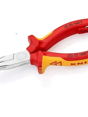 Kleště půlkulaté s břity 160mm 1000V VDE pro radiotechniku s připevňovacím okem