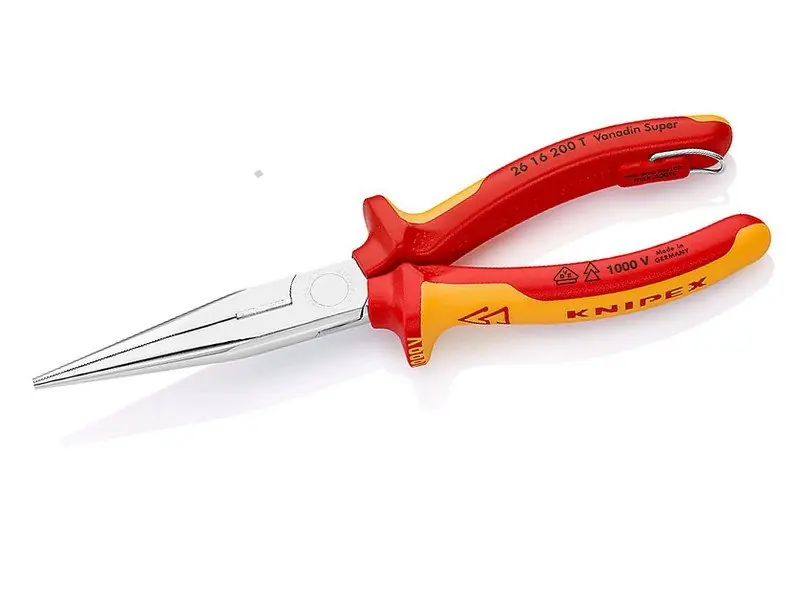 Kleště půlkulaté s břity 200mm 1000V VDE s připevňovacím okem
