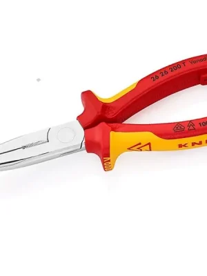 Kleště půlkulaté s břity vyhnuté 40° 200mm 1000V VDE s připevňovacím okem
