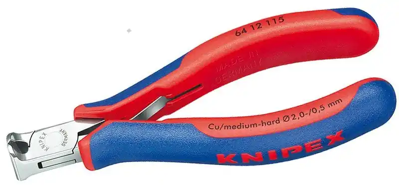Kleště štípací čelní vyhnuté 90° 115mm pro elektroniku