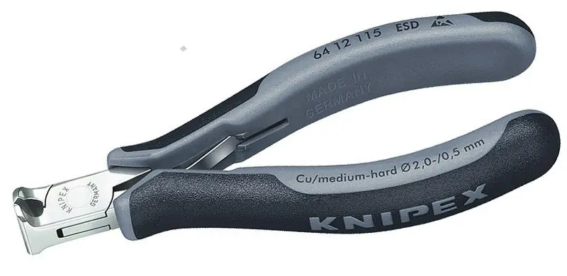 Kleště štípací čelní vyhnuté 90° 115mm ESD pro elektroniku