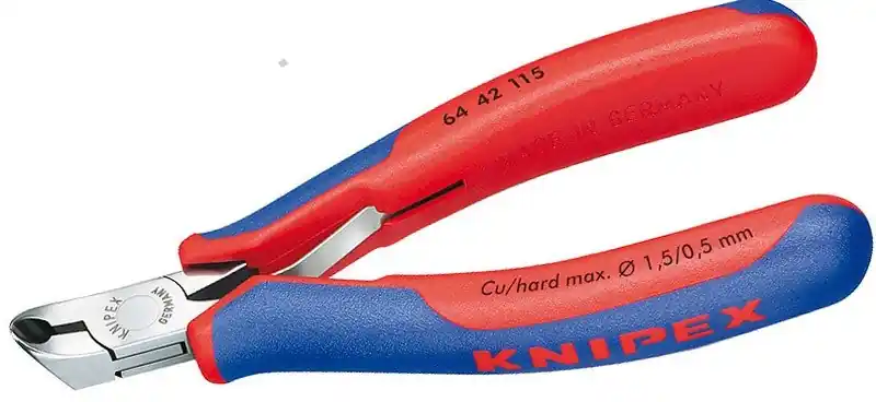 Kleště štípací čelní vyhnuté 27° 115mm pro elektroniku