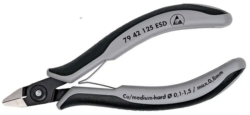 Kleště štípací boční přesné 125mm ESD pro elektroniku