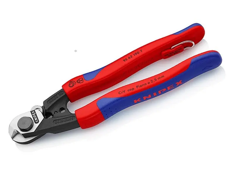 Nůžky na kabely a drátěná lana 190mm s pojistným okem