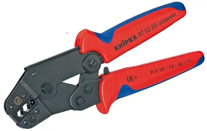 Kleště konektorovací 195mm pro konektory KOAX + BNC + TNC RG 58/59/62/71/223 975220