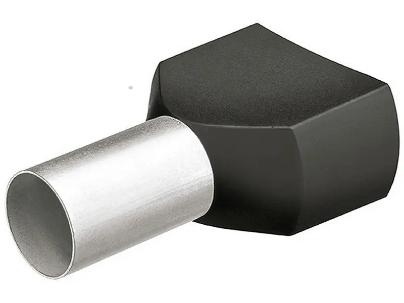Kabelové koncovky - koncové dutinky Twin 18mm - černá 200ks