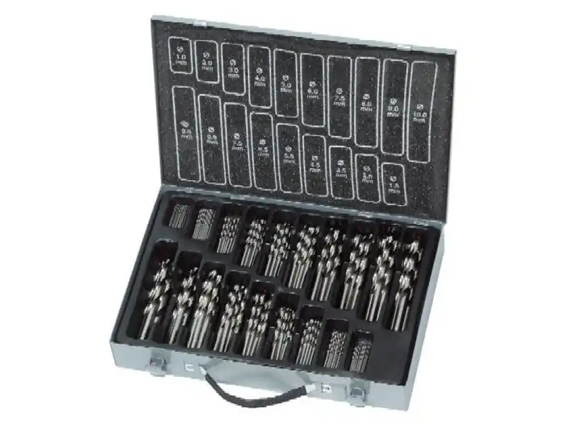AKCE KW Sada vrtáků do kovu 1,0-10,0mm /0,5mm vybrušované HSS-G DIN338 170ks PROFI Line