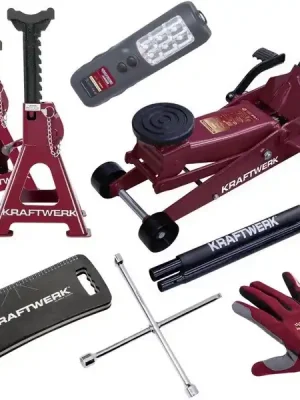 Sada nářadí pro pneuservisy + zvedák KR-38101 6ks Automotive