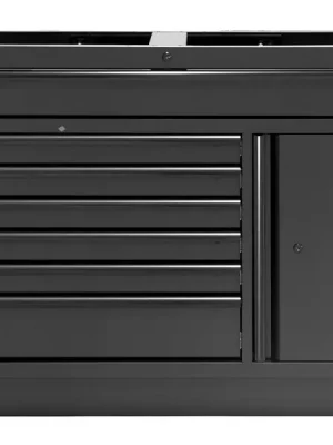 Dílenská skříň spodní 7 zásuvek, 1 dveře, 1 police, 1360x458x910mm MOBILIO BLACK dílenský nábytek