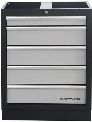 AKCE KW Dílenská skříň spodní 5 zásuvek 680x458x910mm MOBILIO GREY dílenský nábytek