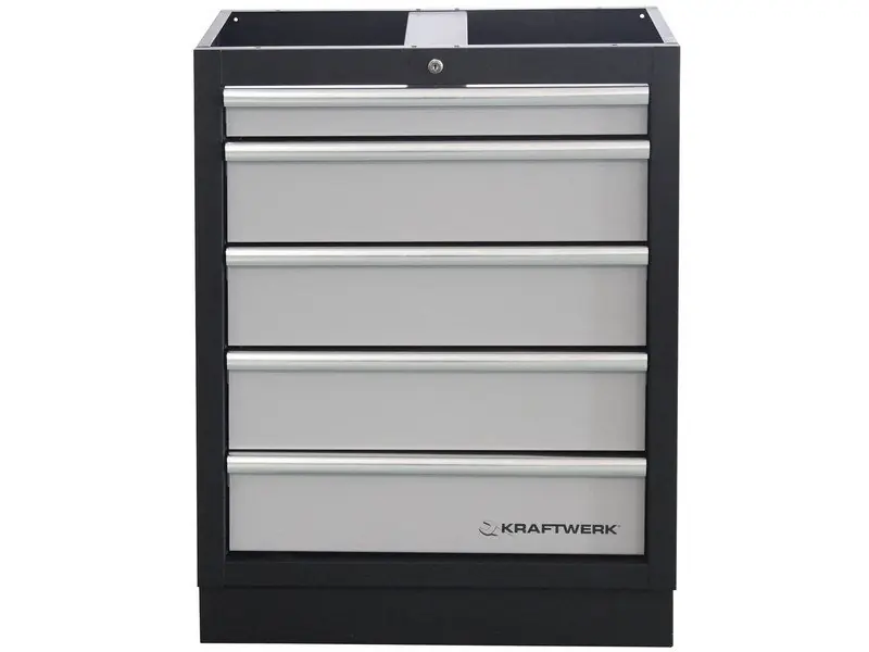 AKCE KW Dílenská skříň spodní 5 zásuvek 680x458x910mm MOBILIO GREY dílenský nábytek