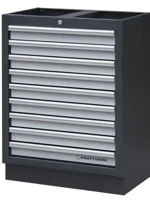 AKCE KW Dílenská skříň spodní 9 zásuvek 680x458x910mm MOBILIO GREY dílenský nábytek