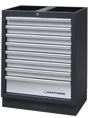 AKCE KW Dílenská skříň spodní 8 zásuvek 680x458x910mm MOBILIO GREY dílenský nábytek