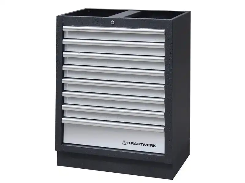 AKCE KW Dílenská skříň spodní 8 zásuvek 680x458x910mm MOBILIO GREY dílenský nábytek