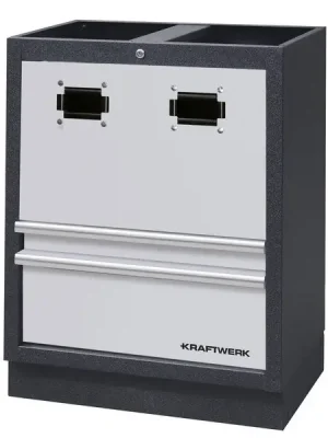 AKCE KW Dílenská skříň spodní na navijáky + 2 zásuvky 680x458x910mm MOBILIO GREY dílenský nábytek