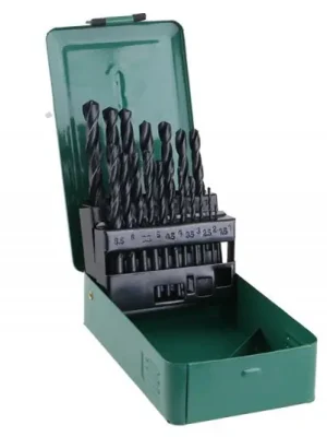 Sada vrtáků do kovu 1,0-10,0mm /0,5mm válcované HSS-R DIN338 19ks - kov
