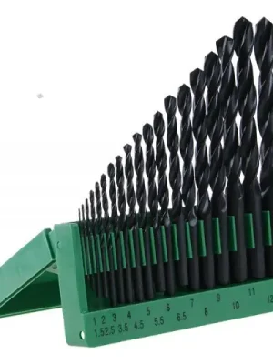 Sada vrtáků do kovu 1,0-13,0mm /0,5mm/1,0mm válcované HSS-R DIN338 19ks - plast