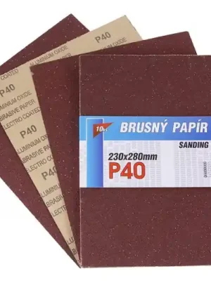 Brusný papír 230x280mm / zrno 40 10ks